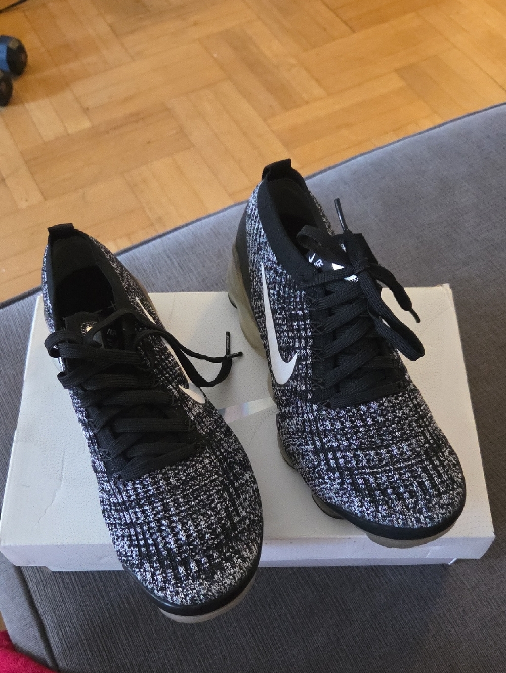 Nike Black & White Knit Training Sneakers